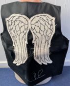 The Walking Dead, Norman Reedus signed leather replica waistcoat from the show, new with tags.