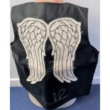 The Walking Dead, Norman Reedus signed leather replica waistcoat from the show, new with tags.