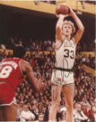 Larry Bird signed 10x8 Basketball Boston Celtics colour photo. Larry Joe Bird (born December 7,