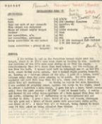 P/O Herbert James Lempriere Hallowes signed Original World War II personal combat report form