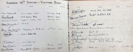 Louis Mountbatten, 1st Earl Mountbatten of Burma signed 1940s Anderson WT Station visitors book