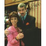 John Challis and Sue Holderness signed Only Fools and Horses 10x8 colour photo. Good condition.