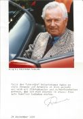 Ferdinand Alexander Porsche Jnr 9x6 signature piece includes signed TLS and colour photo.