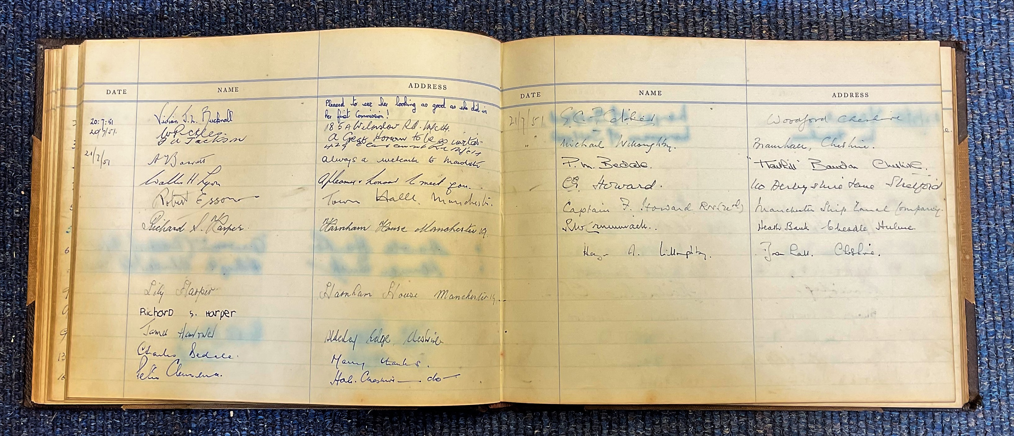 HMS Tiptoe visitors book with 846 autographs inc four Donald Cameron VC and two Bell Davies VC. - Image 5 of 9