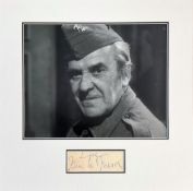 John Le Mesurier 13x13 overall Dads Army matted signature piece includes signed album page and