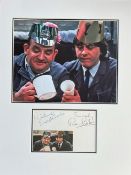 Ronnie Barker and Richard Beckinsale 16x12 overall Porridge matted signature piece includes signed