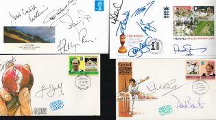 Cricket collection 7 signed covers featuring some of the greats of English cricket includes Andrew