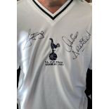 Ossie Ardiles and Rick Villa signed Tottenham Hotspur 1981 FA Cup Final replica football shirt. Good