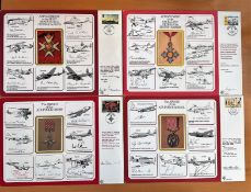 Word War ii DM Medal Covers multi signed collection 7 fantastic covers signatures include Sir Arthur