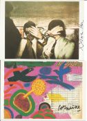 Richard Hamilton and Corneille Sotero 3 signed 6x4 illustrations photos. Richard William Hamilton CH