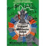 Football Autographed Man United 1977, An Official Programme For The 1977 Fa Cup Final Between Man