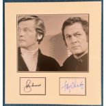 Roger Moore and Tony Curtis, The Persuaders 14x13 matted signature piece includes two signed album