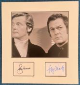 Roger Moore and Tony Curtis, The Persuaders 14x13 matted signature piece includes two signed album