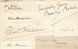 HG Wells signed album page cutting lots also includes 6 other authors signature from the early 1900s
