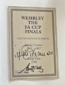 Jimmy Greaves and Ricky Villa signed Wembley The FA Cup Finals 1923 2000 hardback book signatures on