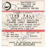 The Fall Multi signed concert ticket includes band founder Mark Smith, Steve Hanley and Dave Bush