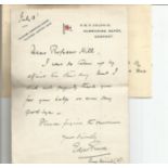 Vice Admiral Henry Edgar Grace son of W. G Grace signed hand written letter dated early 1900s on HMS