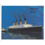 Millvina Dean and Robert Ballard signed 10x8 Titanic colour photo. Eliza Gladys Millvina Dean (2