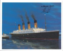 Millvina Dean and Robert Ballard signed 10x8 Titanic colour photo. Eliza Gladys Millvina Dean (2