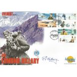 Sir Edmund Hillary signed Everest 1953 2003 FDC Autographed Edition Double PM Extreme Endeavours