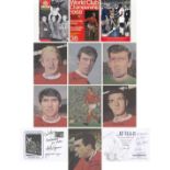 Football Autographed Man United 1968 Lot, A Superb Lot Of Signed Items Relating To Manchester