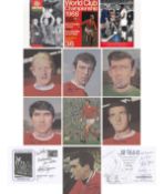 Football Autographed Man United 1968 Lot, A Superb Lot Of Signed Items Relating To Manchester
