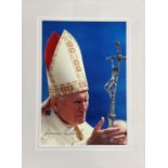 John Paul II (1920 2005) Pope of the Catholic Church 1978 2005. An excellent colour signed 8 x 11. 5