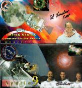 NASA astronauts signed collection. Four attractive space covers signed by Al Worden Dave Scott, Ed