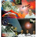 NASA astronauts signed collection. Four attractive space covers signed by Al Worden Dave Scott, Ed