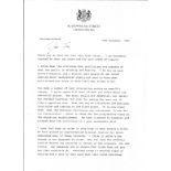 John Major signed TLS dated 19th December 1994 addressed to TV presenter and newsreader Jan