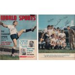 Football Autographed Tottenham 1960, An Edition Of World Sports Magazine, Issued In December 1960,