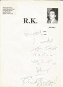 Reg Kray ALS inscribed on Weald Wing H. M. P. M Maidstone headed paper. Ronald Ronnie Kray (24