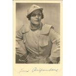 Leni Riefenstahl signed 6x4 black and white vintage photo. Helene Bertha Amalie Leni Riefenstahl (22