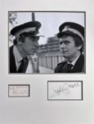 Peter Cook and Dudley Moore 16x12 overall matted signature piece includes two signed album pages and