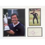 Seve Ballesteros 16x12 overall matted signature piece includes signed album page and two colour