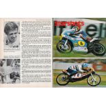 Barry Sheene signed hardback book MotorCycle News Racing Champions signature on inside photo page.