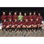 Football Autographed Manchester City 1969 12 X 8 Photo - Col, Depicting A Superb Image Showing