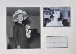 Mandy Rice Davies 19x13 overall matted signature piece includes signed album page and two superb