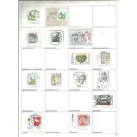 German Used Stamps on approx 200 Leaves with many duplicates and various postmarks. Good