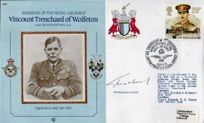Trade Lot 6 Lord Trenchard Marshall of the RAF covers. Signed by his son Thomas Trenchard MC,