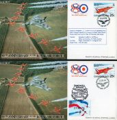 Flown Red Arrows FDC Collection Celebrating the 80th Anniversary of the Royal Air Force with Red