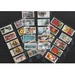 Cigarette card collection, approx 158 cigarette cards in collectors plastic wallet, to display and