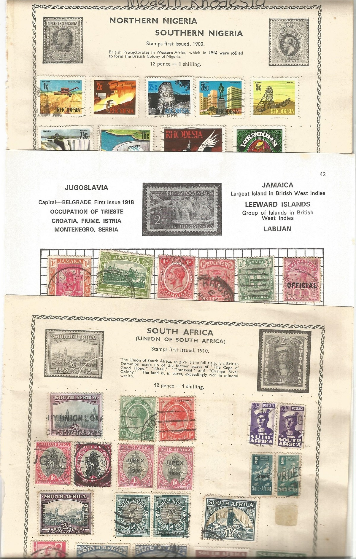 Worldwide Stamps used on 42 Album pages, Countries Include Great Britain, British Colonies & - Image 4 of 4