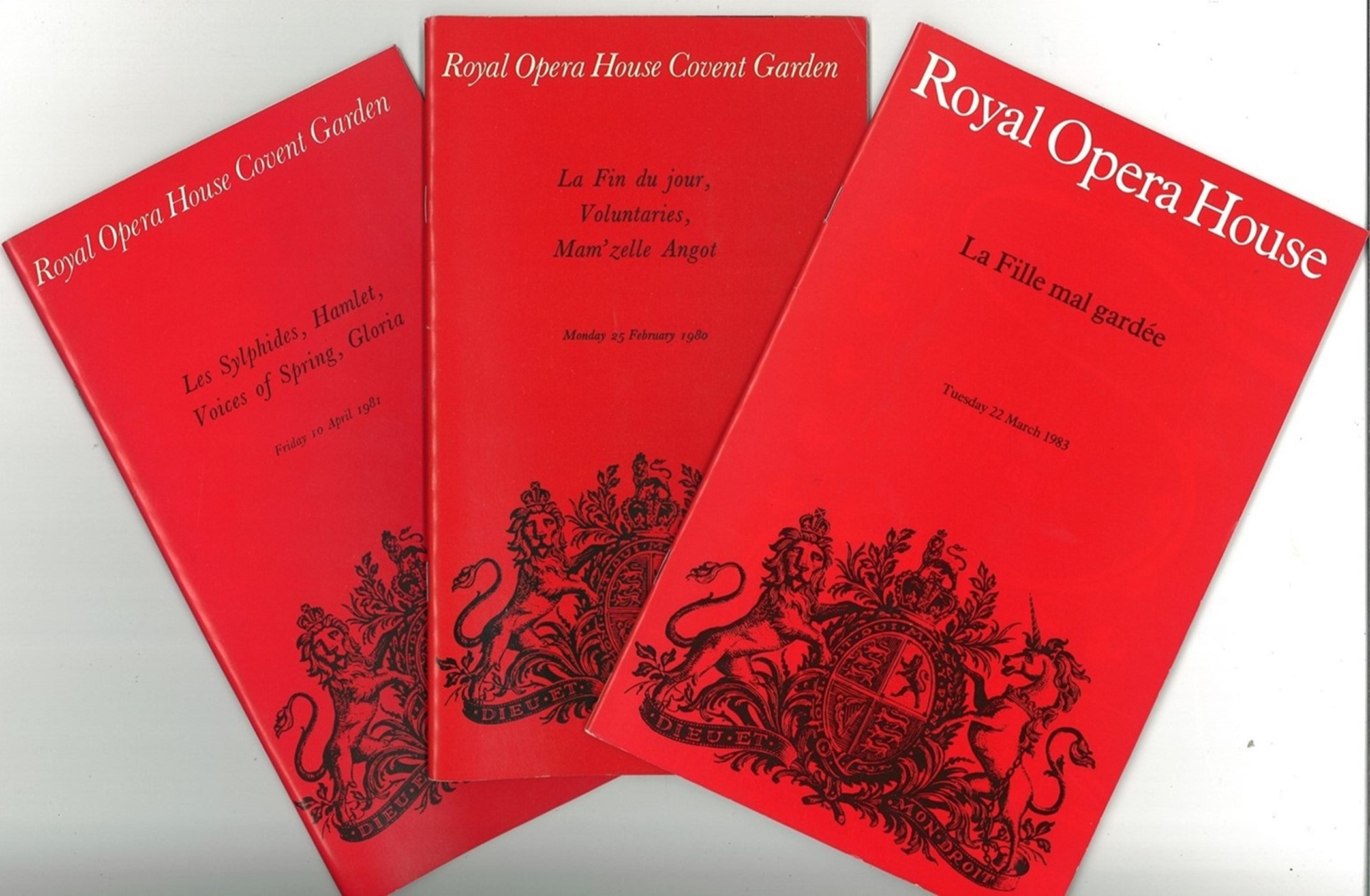 Collection of 6 Royal Opera House in House Brochures, 1979 to 1983, Including Romeo and Juliet,