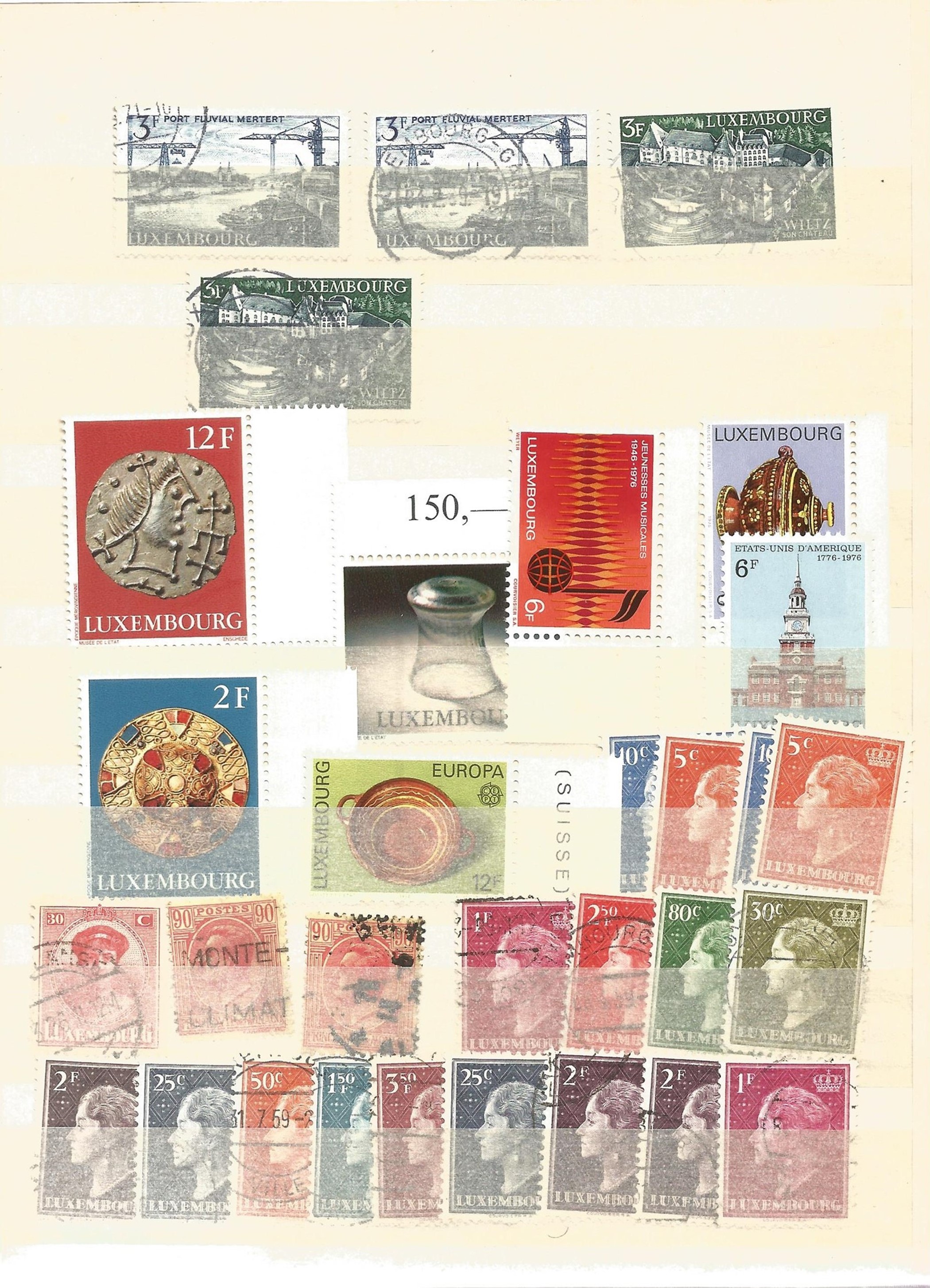 Luxembourg Stamps Mint & Used in Small Album containing approx 180 Mint & Used Stamps, all Stamps - Image 4 of 7