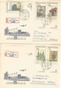 Collection of FDC and Commemorative Covers from Denmark and Czechoslovakia, 7 Items. Good condition.