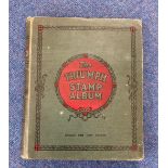 Over 700 Used Worldwide Stamps housed in The Triumph Stamp Album with Index and Advertisements in