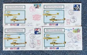 5 Flown & Signed FDCs Featuring Vimy 19 94 The Spirit of Brooklands 75 Years of Intercontinental