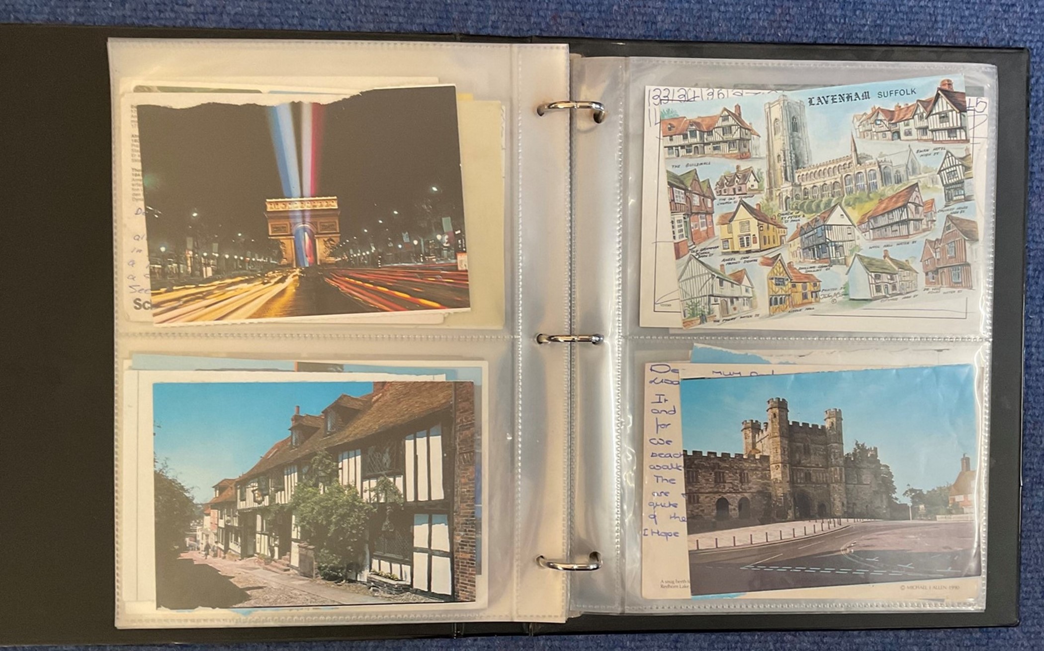 Collectors Range Album with 26 Leaves containing approx 100 varied Postcards. Good condition. We - Image 3 of 3