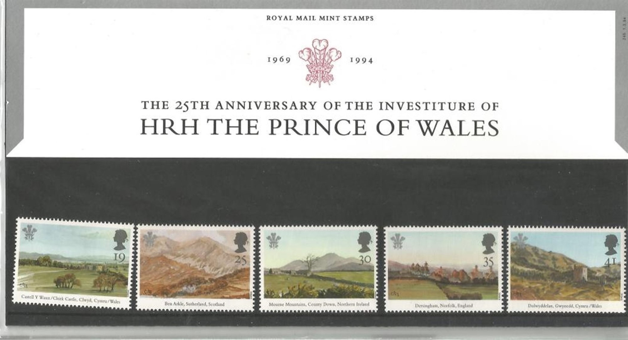 GB Mint Stamps Presentation Pack no 245 The 25th Anniversary of the Investiture of H. R. H. The